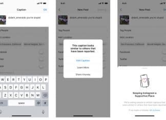 Instagram ќе ги известува корисниците дека насловот на нивната објава може да се смета за навредлив