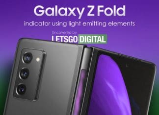 Следниот Galaxy Z Fold може да има дополнително осветлување на шарката каде се превиткува екранот