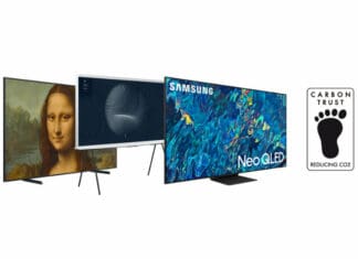 Телевизорите на Samsung за 2022 година добија сертификат за намалување на емисијата на CO₂ доделен од Carbon Trust