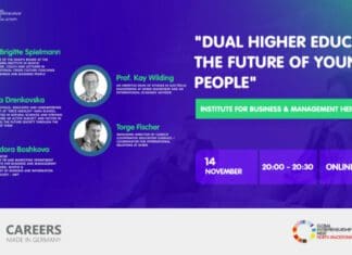 Вклучување во живо од С. Р. Германија, со дискусија во рамките на Глобалната недела на претприемништво, на тема: „ДУАЛНО ВИСОКО ОБРАЗОВАНИЕ – ИДНИНАТА НА МЛАДИТЕ“