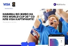 НЛБ Банка и Visa ве носат на најпрестижниот светски фудбалски настан „Навивај во живо на FIFA World Cup 26™“, овозможено од Visa