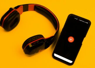 youtube music stream songs and music videos app on the display of smartphone or tablet