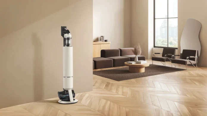 Bespoke AI Jet Lite in a living room (Santorini Beige)